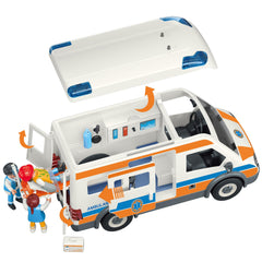 Lonfypeng ambulance toy truck with removable roof for interior access