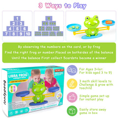 Lonfypeng card with questions guides balance and number practice.