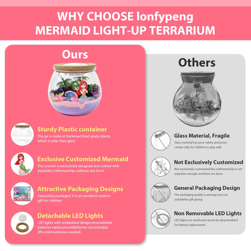 Child assembling Lonfypeng Mermaid Terrarium Kit sparks imagination