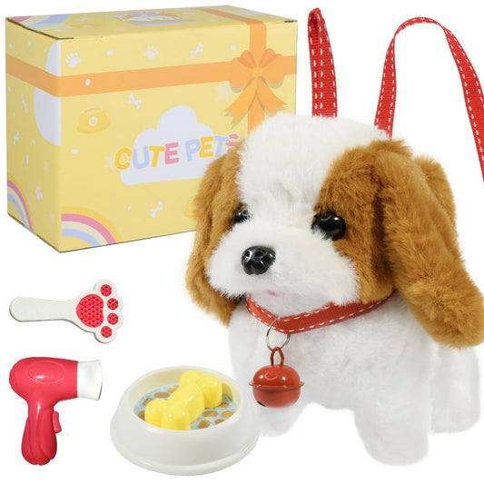 Lonfypeng plush dog walking toy shows interactive movement for engaging pretend play
