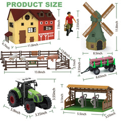 Lonfypeng tractor trailer playset provides hands-on farming pretend play