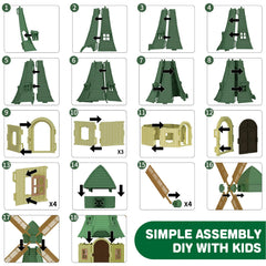 Lonfypeng windmill farm toy enhances scenic pretend play