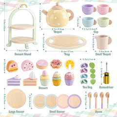 Lonico dessert rack displaying pretend treats for organized play