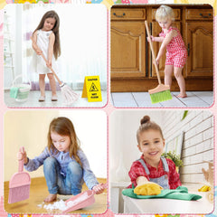 Lonico wooden dustpan supports cooperative play and organizing tiny messes.