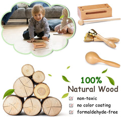 LOOIKOOS wooden shaker instrument ideal for easy shaking and rhythm exploration