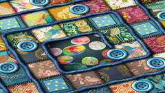 Lookout Patchwork Specials sewing machine token acts as a neutral piece in play