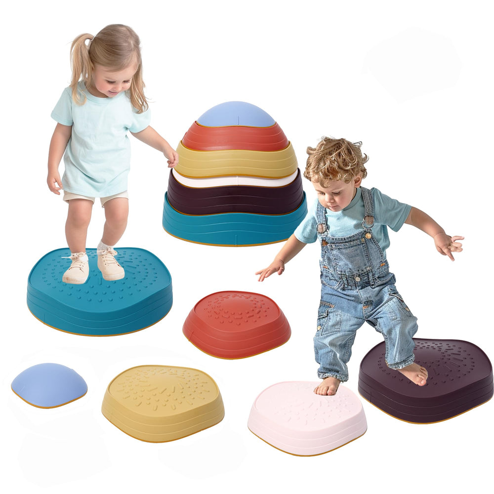 LoomLark balance stepping stones 5pc set for safe indoor and outdoor play