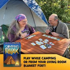 Tent illustration evokes outdoor adventure while playing with the family.