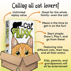 Looney Labs Cat Fluxx vacuum-cleaner creeper adds chaotic moments.