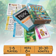 Looney Labs Hundred Acre Wood Fluxx durable cards withstand lively family game nights.