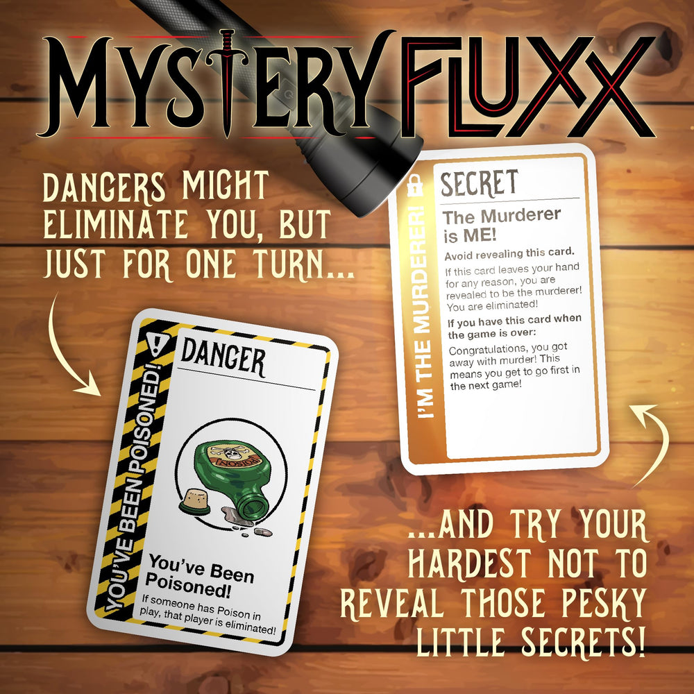Danger card from Looney Labs Mystery Fluxx introduces suspenseful shifts