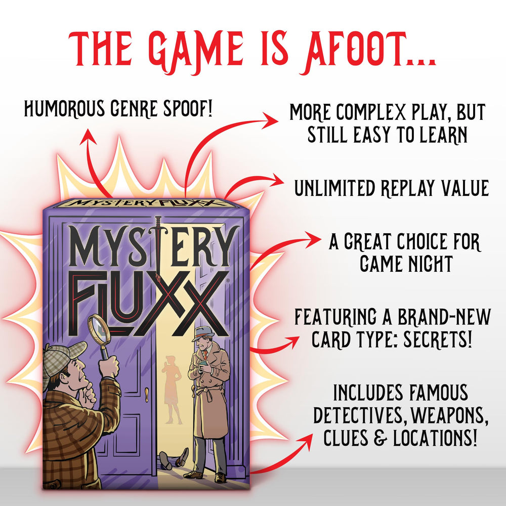 Detective roles in Looney Labs Mystery Fluxx support flexible strategy