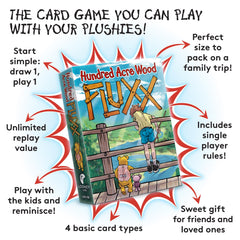 Looney Labs Hundred Acre Wood Fluxx special rules let stuffed animals join play.