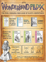 Looney Labs Wonderland Fluxx Tweedle Dee and Tweedle Dum scene, adds quirky twists