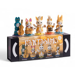 LOOPS Fantasimo five-piece classical band figurines on stage for interactive orchestral play.