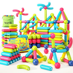 Loovio magnetic toys start set with versatile play for 3-year-olds, encouraging early spatial thinking