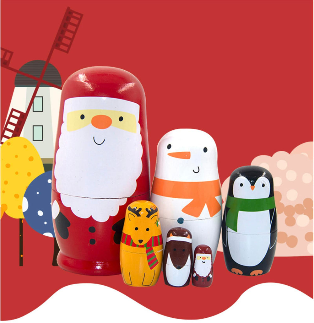 Lorveelo handmade wooden Matryoshka dolls add charm to gifts.