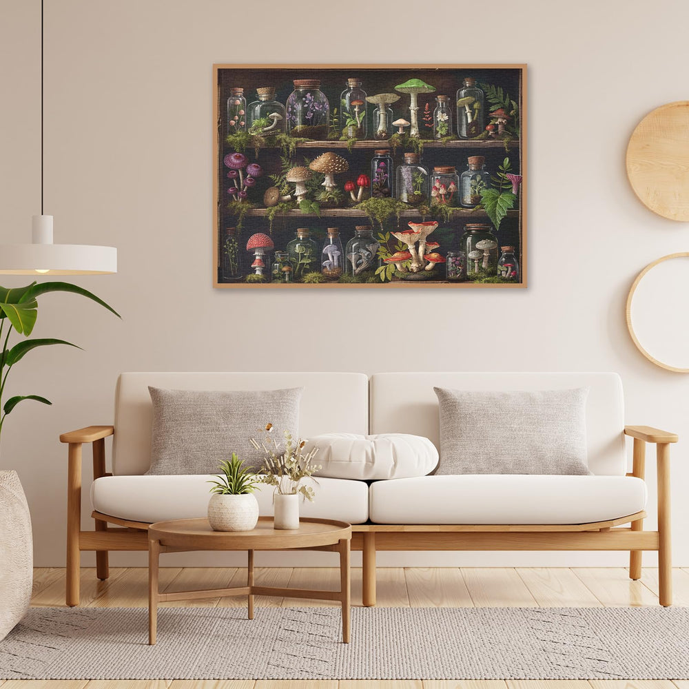 Lorvonis Bookshelf Mushroom Forest Puzzle 1000-piece set delivers a satisfying, challenging experience.