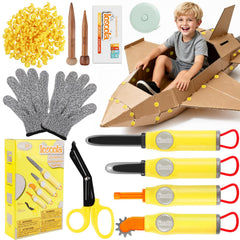 Loscola cardboard cutter safety saw with protective blades for kids