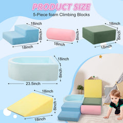 LOSEEF green square block enhances stacking, shape recognition, and creative play.