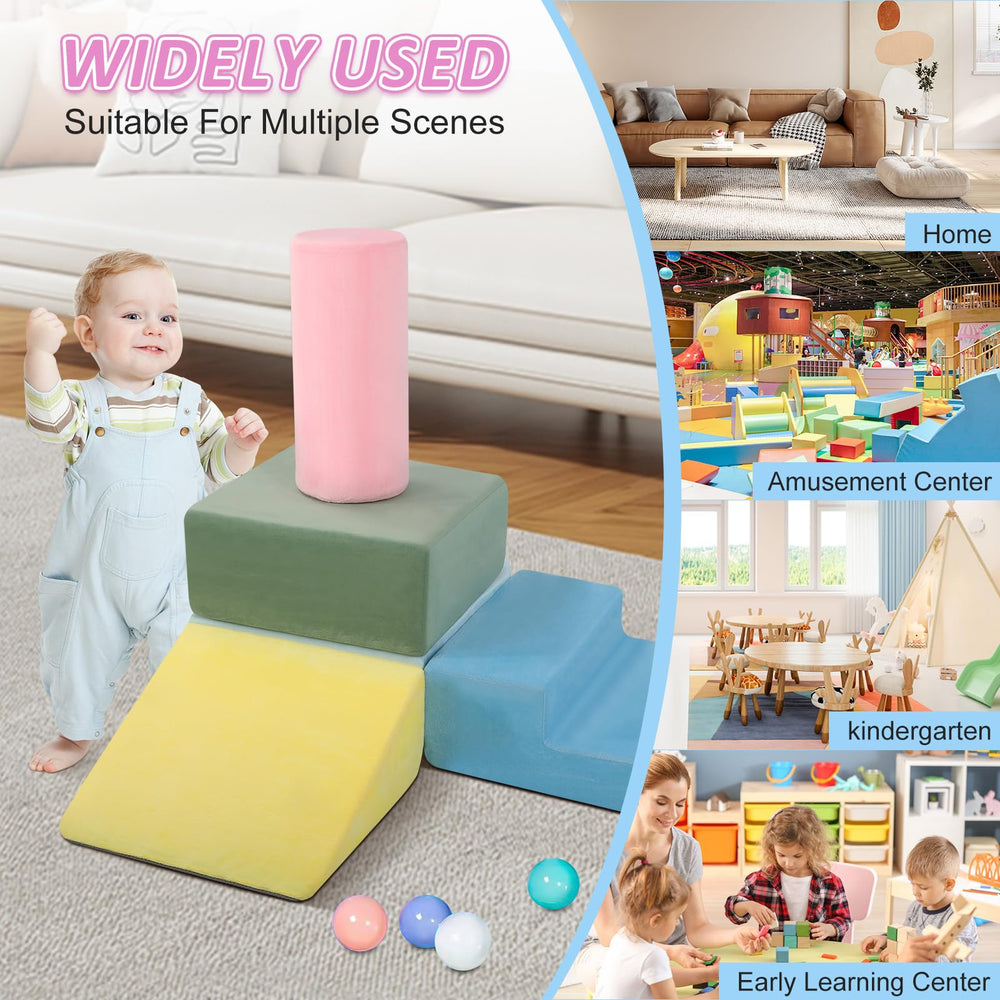 LOSEEF easy-assembly foam blocks feature smooth zippers for quick setup.