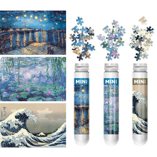 LOSFPVR Starry Night mini puzzle with vibrant sky, ideal for relaxing activity