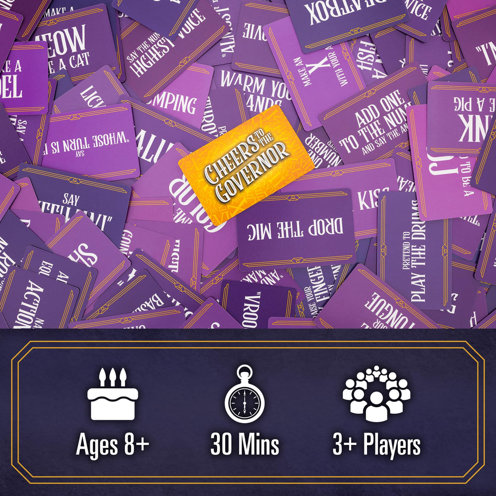 Cheers to The Governor cards deck 180, delivers quick, engaging rounds