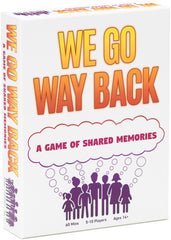 Lost Boy Entertainment We Go Way Back board game in play, great for family bonding and laughs.