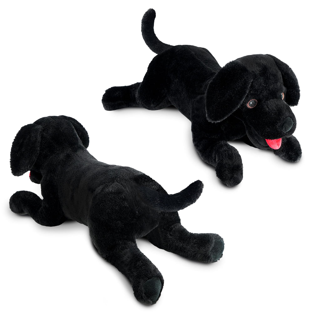 LotFancy dog plush on a pillow, a comfy cuddle companion for naps.