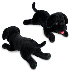 LotFancy dog plush on a pillow, a comfy cuddle companion for naps.