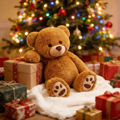 Durable eyes and nose detail on LotFancy teddy bear