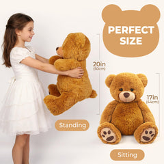 LotFancy teddy bear face with stitched nose and safe eyes