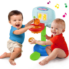 LotFancy toddler basketball hoop front view supports early play and motor skills.