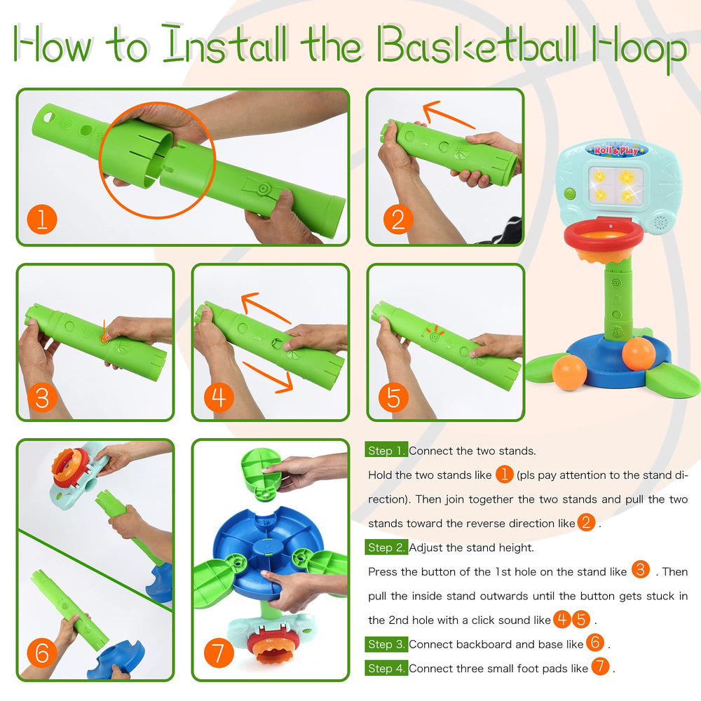 LotFancy hoop offers two modes: shooting and rolling ball for varied play.