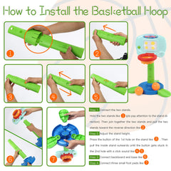 LotFancy hoop offers two modes: shooting and rolling ball for varied play.