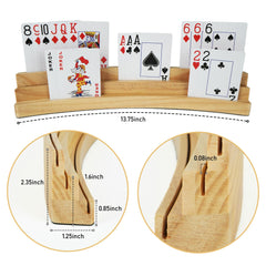LotFancy wooden tray holding 70+ cards for wide or narrow games.