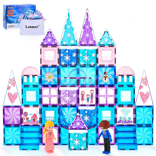 Lotmey Diamond Tiles 145pcs with crystal shine for imaginative building play.