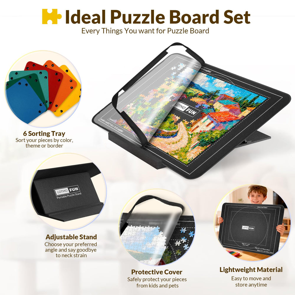 LOTMOFUN six-trays organizer keeps pieces sorted during sessions