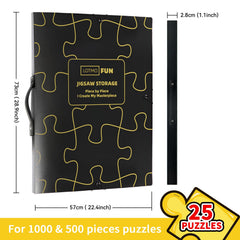 LOTMOFUN Puzzle Folder includes 6 stickers to label and sort puzzles.