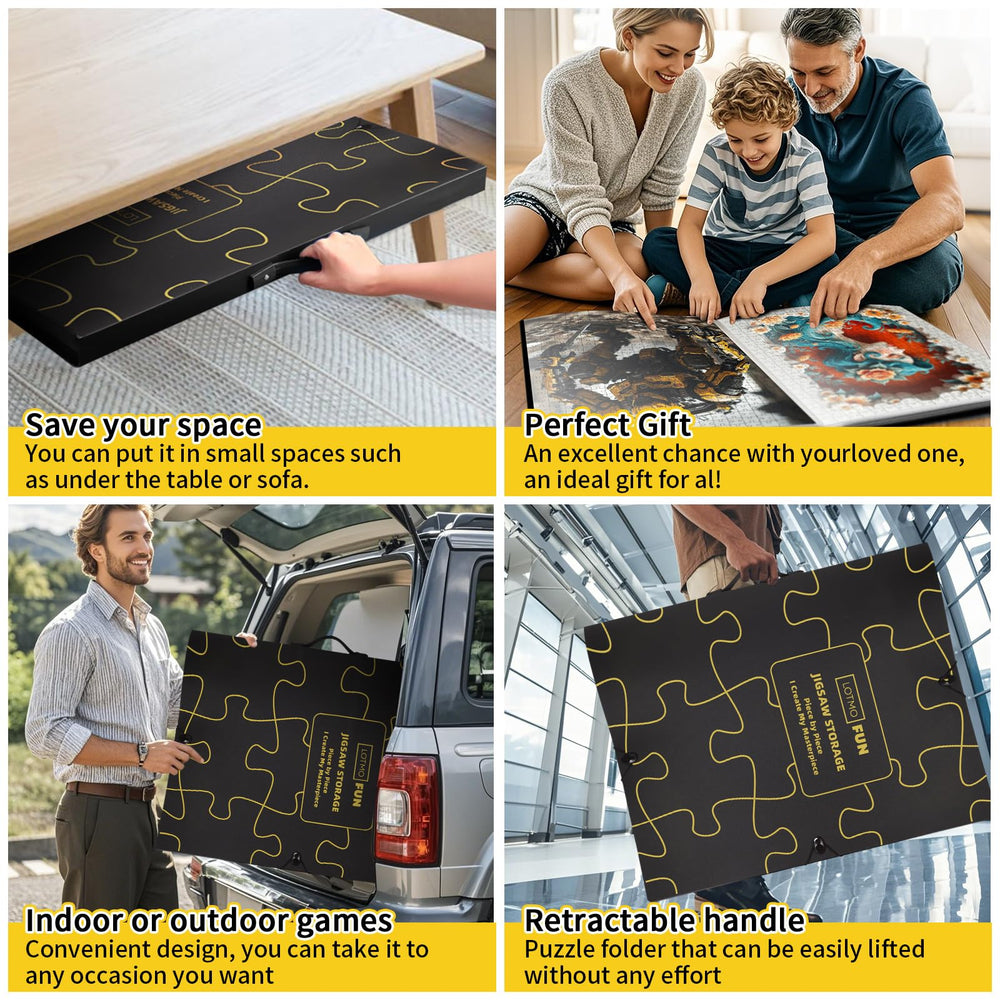 LOTMOFUN Puzzle Folder shows open-pocket layout for easy insertion.