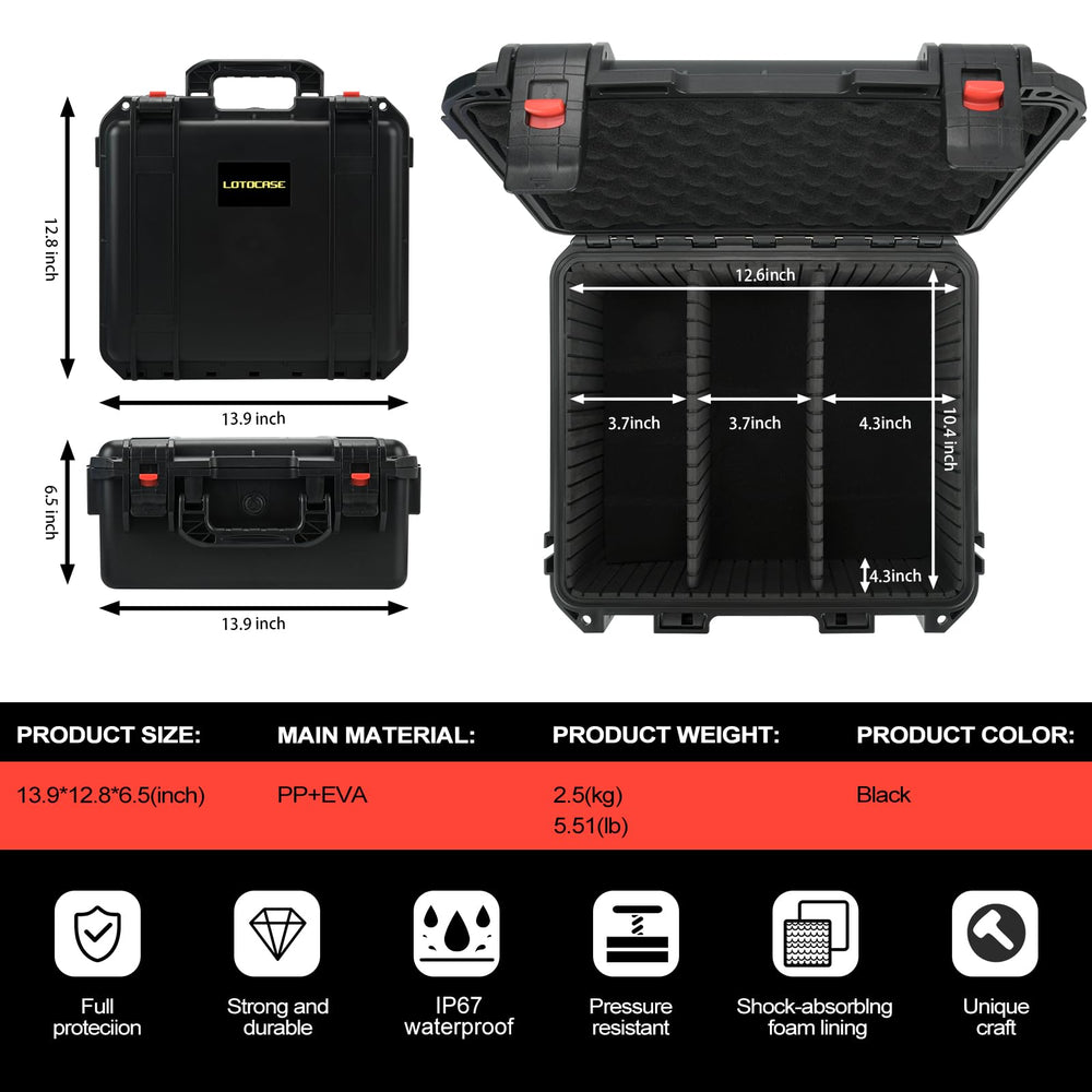 LOTOCASE rugged outer shell protects premium cards during transport.