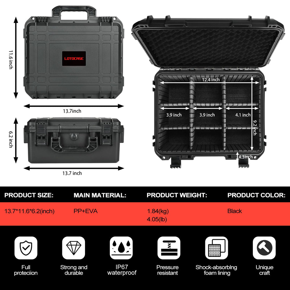 LOTOCASE warranty/service note indicating 12-month coverage