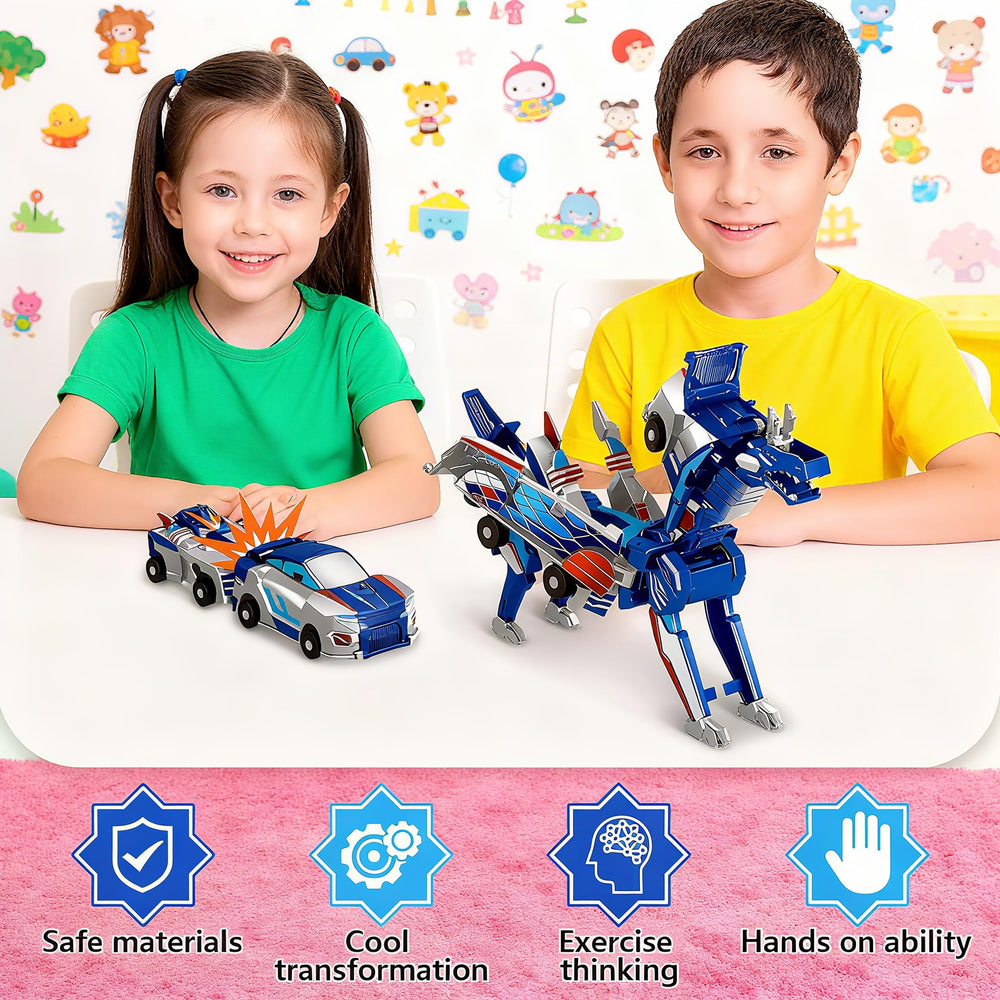 Lottmopi versatile indoor outdoor play with blue dragon dinosaur car
