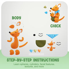 LOUFOR Air Dry Clay Kit tutorials provide step-by-step projects for beginners.
