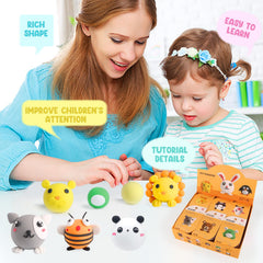 LOUFOR clay colors compartments showcase four-color palettes for budding artists.