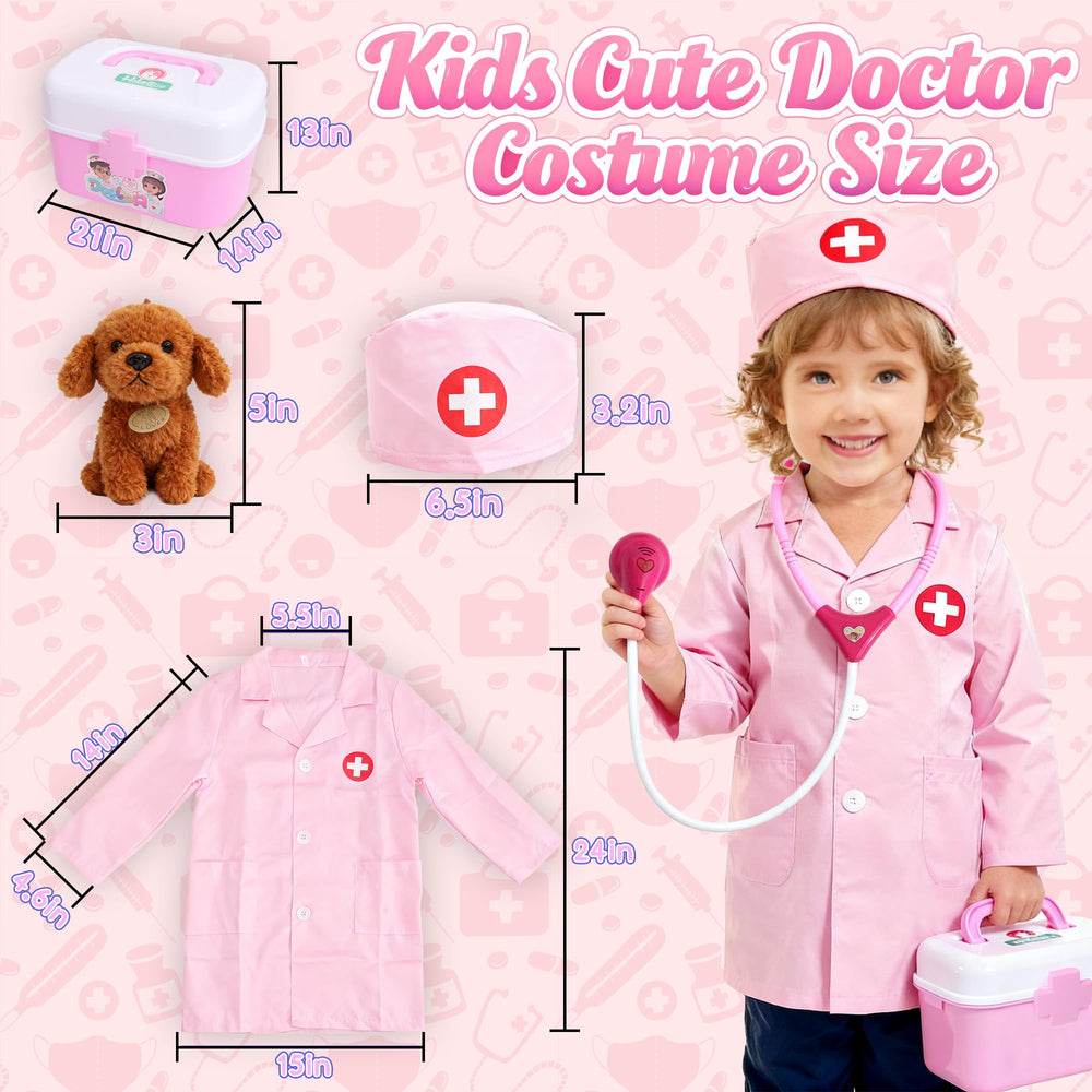 LOUVPY Doctor Coat and Hat for authentic vet role play