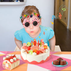 LOVE LIFE 83pcs birthday cake play set bright colors attract attention during play