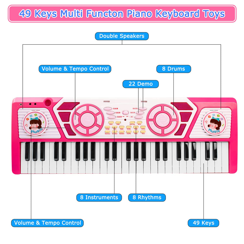 Love&Mini microphone and earphone piano setup invites singing along during playtime.