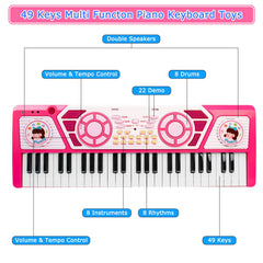 Love&Mini microphone and earphone piano setup invites singing along during playtime.