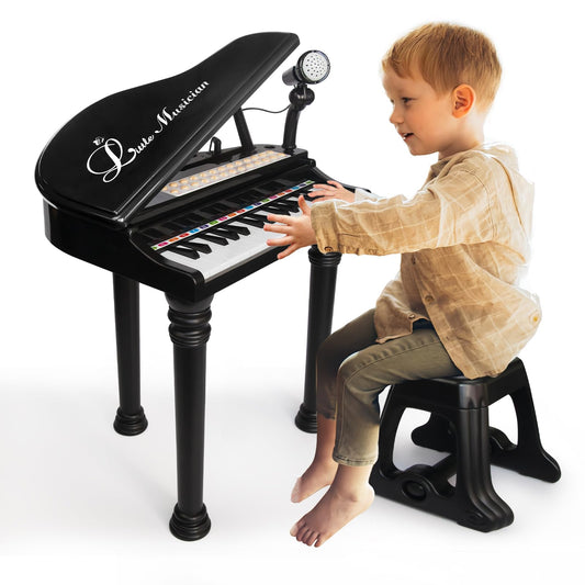 Loveandmini 31-key piano with bright keys for early musical exploration and memory